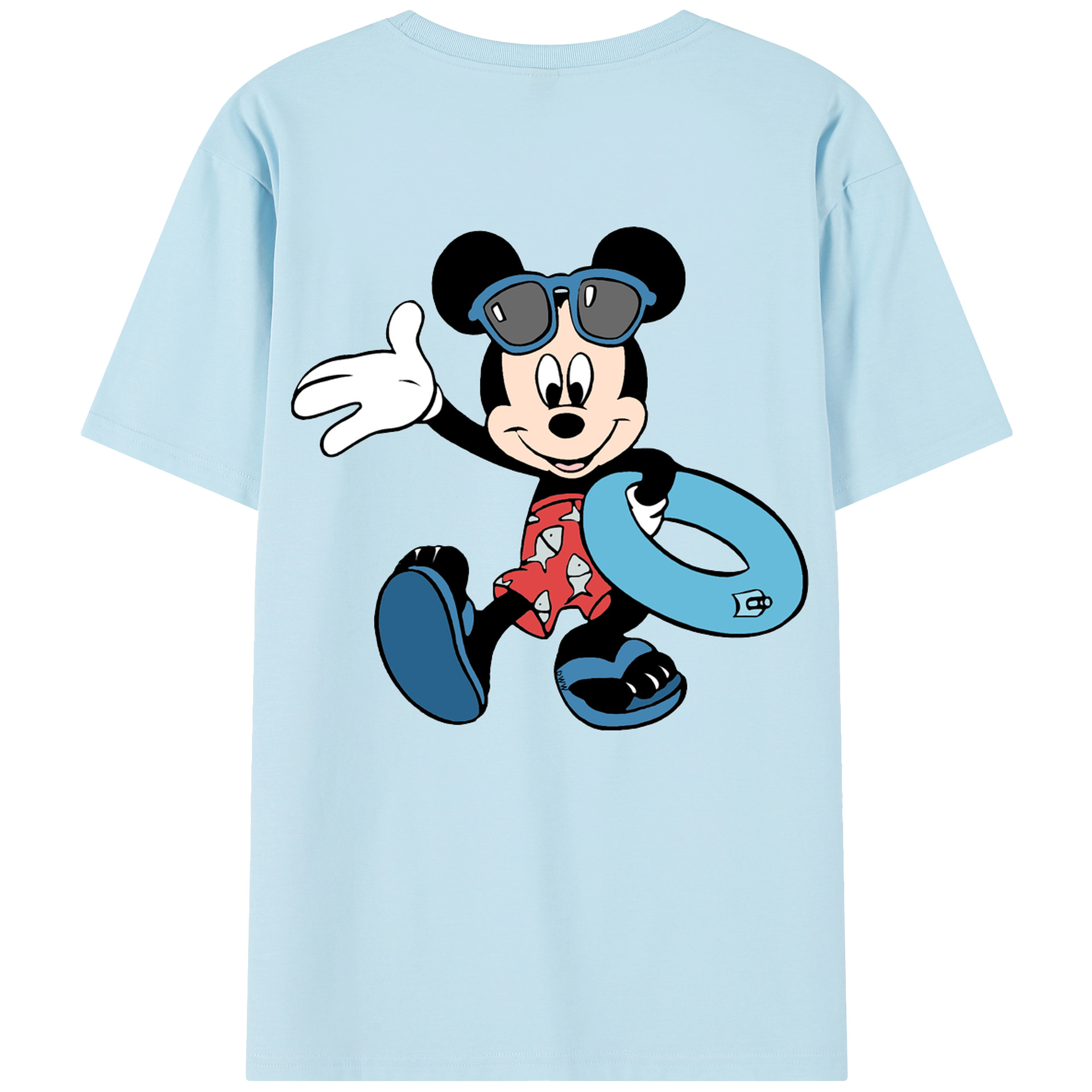 （画像用） ミッキーマウス Mickey Mouse 綿100％半袖Tシャツ（背面プリント）